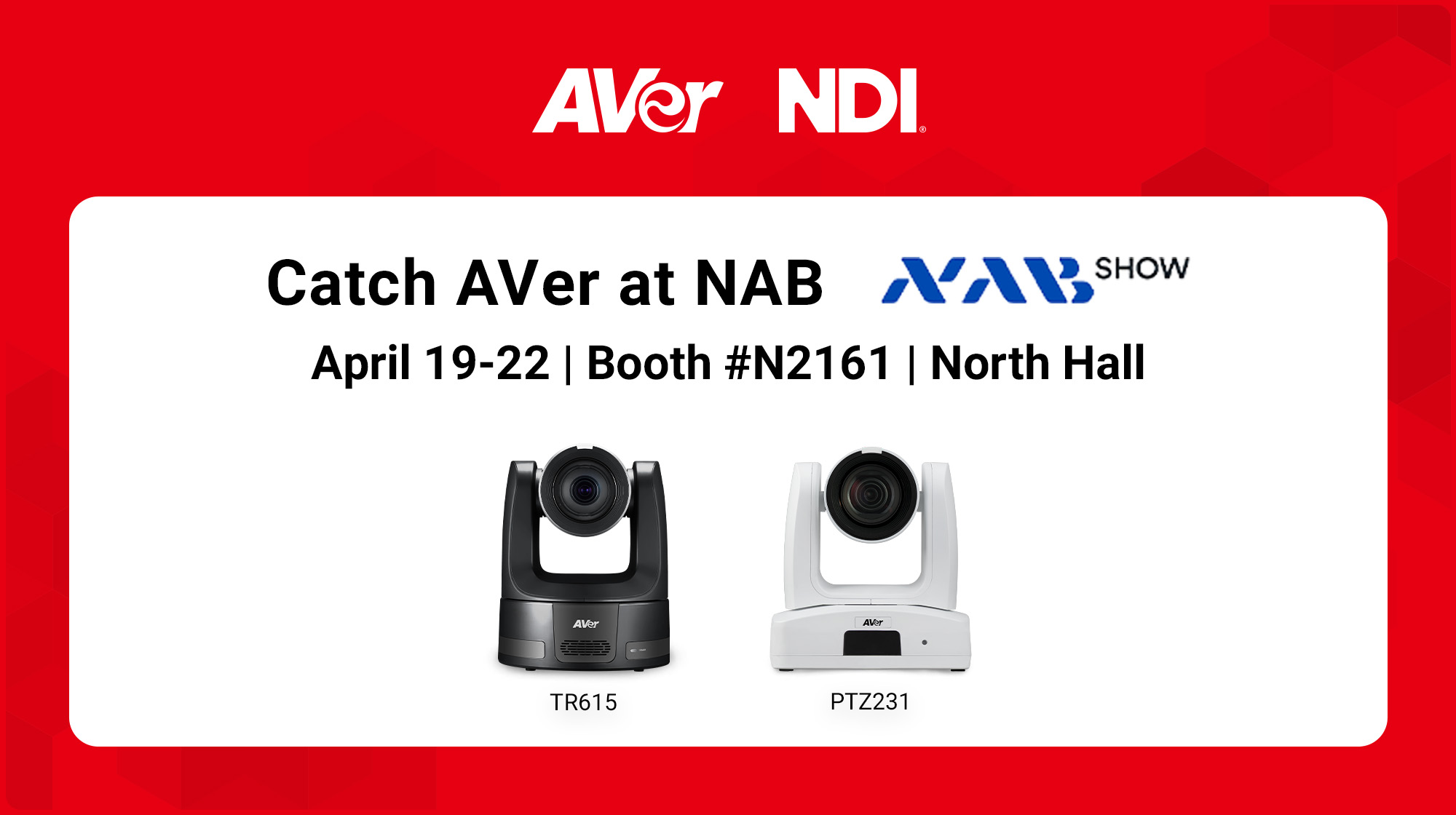 AVer To Showcase TR615 and PTZ231 at NAB Show 2026 With NDI Partnership