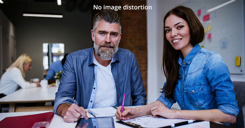 No image distortion