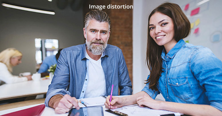 No image distortion